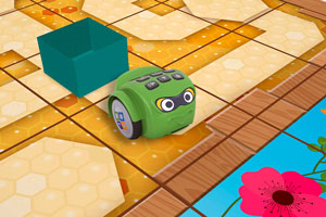 Doty verde en un tapete de abeja