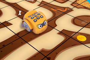 Doty amarillo en un tapete marron